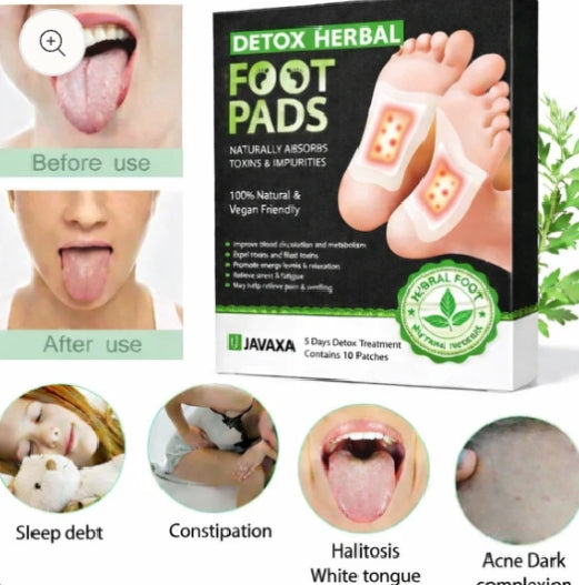 Harbal Detox Foot Patches Pads for Body Stress Relief (Set of 10)(Pack Of 2)