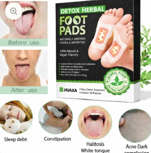 Ayurvedic Detox Foot Pads Buy 1 Get 1 Free 100 %Herbal & Gentle Ingredient (Pack Of 10)